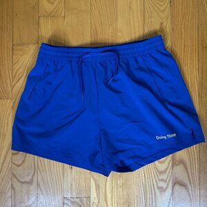 Outdoor Voices Doing Things blue shorts
